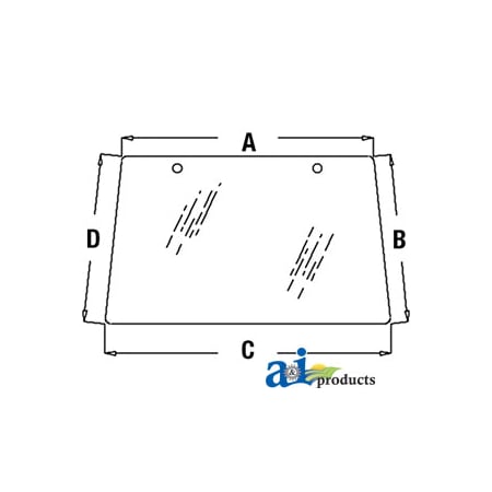A & I Products Glass, Windshield, Front - Non-Tiltable 56" x38" x10" A-L78733